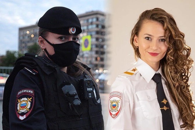 Фото Русская Красивая Девушка Полицейский